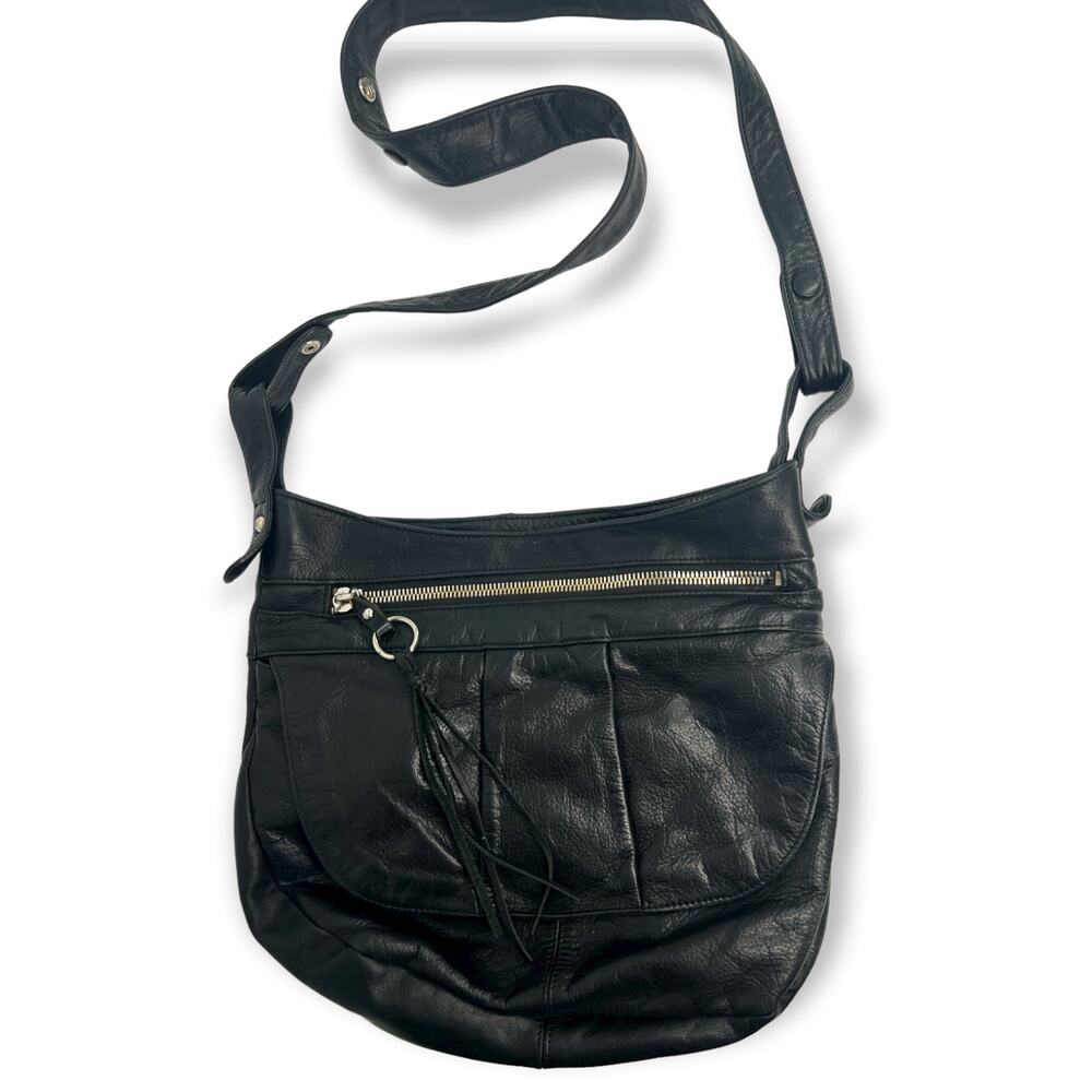 Hobo International Elaina II Genuine Leather Shoulder Flap Hobo Bag Luxury - Picture 2 of 6